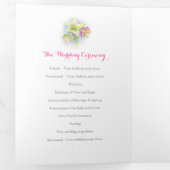 水彩春ヘレボ結婚ア花 三つ折りプログラム (内部最初)