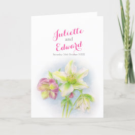 水彩春ヘレボ結婚レスの折り曲げ プログラム