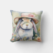 水彩春ボンネット付きバニー クッション (正面)