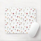 水彩春ワイルドフラワーウィメンズオフィス マウスパッド (マウス)