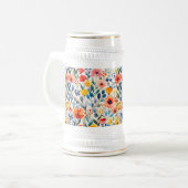 水彩春ワイルドフラワーバックグラウンド–99034 ビールジョッキ (正面左)