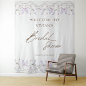 水彩春ワイルドフラワーブライダルシャワーへようこそ タペストリー (インサイチュ)