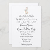 水彩春植物学結婚式招待状 招待状 (正面/裏面)