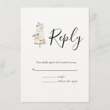 水彩春植物学RSVP結婚's