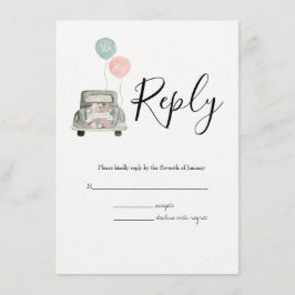 水彩春植物学RSVP結婚's エンクロージャーカード