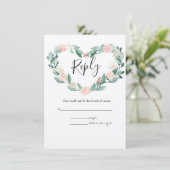 水彩春植物学RSVP結婚's エンクロージャーカード (スタンド正面)