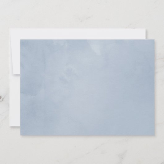 水彩春樺の木結婚ツリー サンキューカード (裏面)