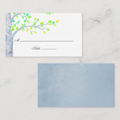 水彩春樺の木結婚ツリー プレイスカード (正面/裏面)