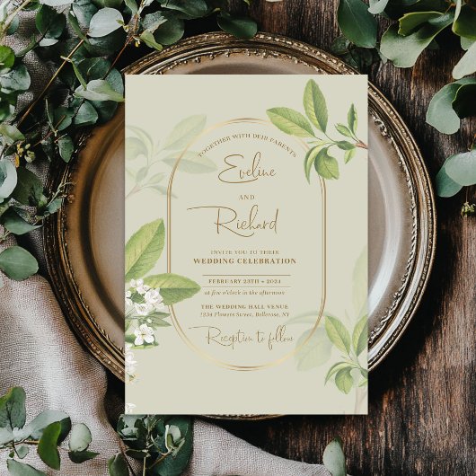 水彩春白さくらんぼ結婚咲き 招待状