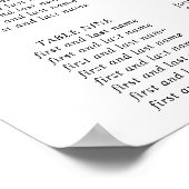 水彩春結婚チューリップの座席表 ポスター (角)