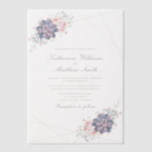 水彩春結婚多糖 ベラム紙招待状 (正面)