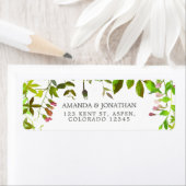 水彩春結婚葉 ラベル (インサイチュ)