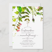 水彩春緑の確認 招待状 (正面)