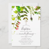 水彩春緑バプテスマ 招待状 (正面)