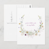 水彩春考えるワイルドフラワーズ ポストカード (正面/裏面)