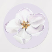 水彩春花が封筒を封じる ラベル (デザイン1)