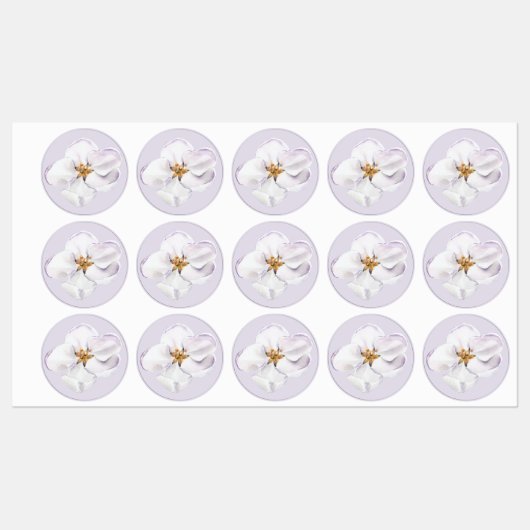 水彩春花が封筒を封じる ラベル (シート)