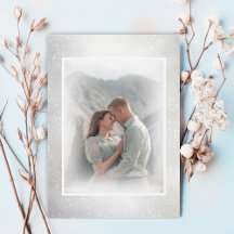 水彩春花写真結婚式招待状