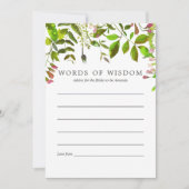 水彩春葉ブライダルシャワーアドバイス 招待状 (正面)