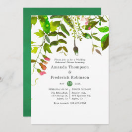 水彩春葉リハーサルディナー 招待状