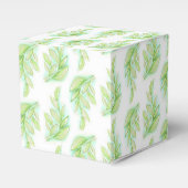 水彩春葉結婚式の引き出物箱 フェイバーボックス (正面サイド)