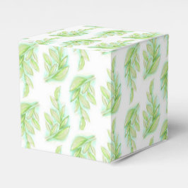 水彩春葉結婚式の引き出物箱 フェイバーボックス