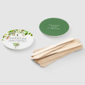 水彩春葉結婚式の引き出物 ハンドファン (組立なし)