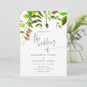 水彩春葉結婚式招待状 招待状 (スタンド正面)