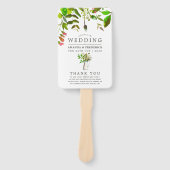 水彩春葉結婚式 プログラム ハンドファン (正面)