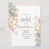 水彩春野草牧草乾燥 招待状 (正面/裏面)