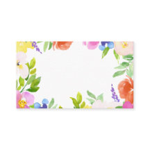 水彩春開花フローラフレームカスタム