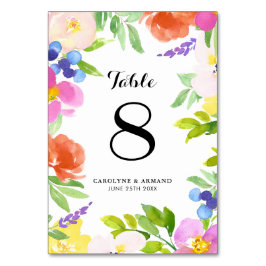 水彩春開花フローラ表番号 テーブルナンバー