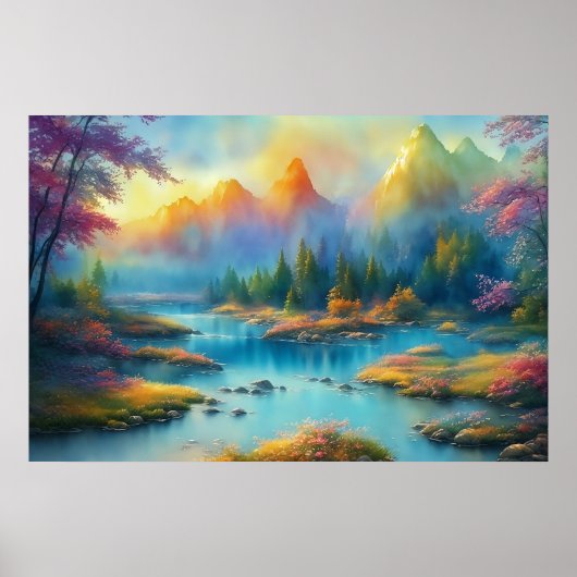 水彩春風景 ポスター (正面)