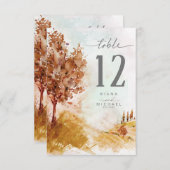 水彩景観表番号秋ID786 招待状 (正面/裏面)