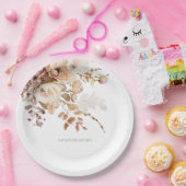 水彩暖かいフローラブライダルシャワー結婚ズ ペーパープレート (パーティー)