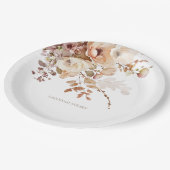 水彩暖かいフローラブライダルシャワー結婚ズ ペーパープレート (アングル)
