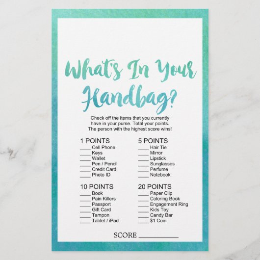 水彩書道あなたのハンドバッグゲームの何 チラシ (裏面)