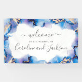 水彩書道の結婚ウェルカムバナー 横断幕 (横)