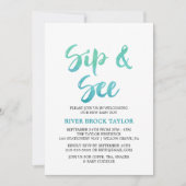 水彩書道のsipと参照 招待状 (正面)