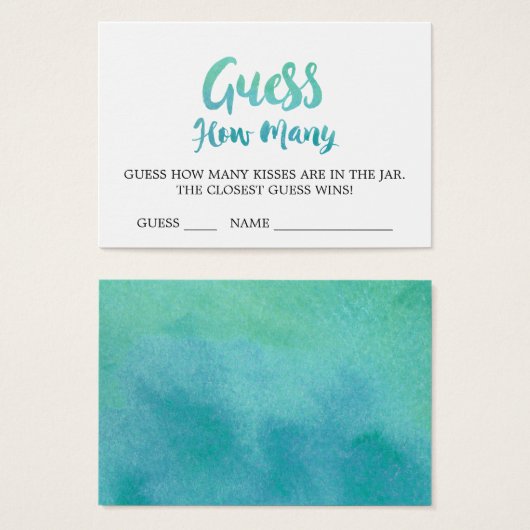 水彩書道は何枚のキスカード (正面&裏面)