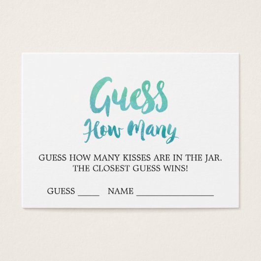 水彩書道は何枚のキスカード (正面)