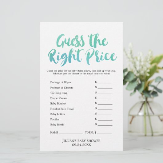 水彩書道は正しい価格のゲームを推測 (スタンド正面)