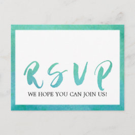 水彩書道ビーチメニュー選択RSVP インビテーションポストカード