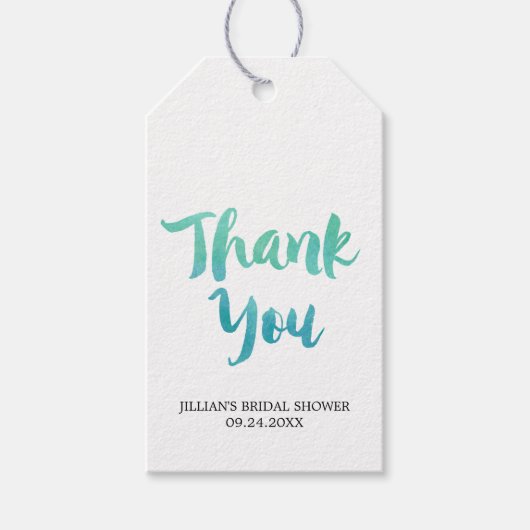 水彩書道ブライダルシャワーありがとう ギフトタグ (正面)