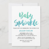 水彩書道ベビー散布 招待状 (正面)
