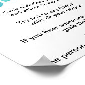 水彩書道言わないベビー標識 ポスター (角)