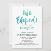 水彩書道 ビーチ挙式 披露宴 招待状 (正面)