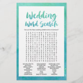 水彩書道「結婚の単語検索」ゲーム (裏面)