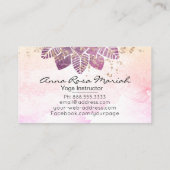 *~*水彩曼荼羅グリッターヒーリング霊気ヨガ 名刺 (裏面)