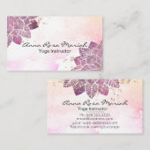 *~*水彩曼荼羅グリッターヒーリング霊気ヨガ 名刺 (正面/裏面)